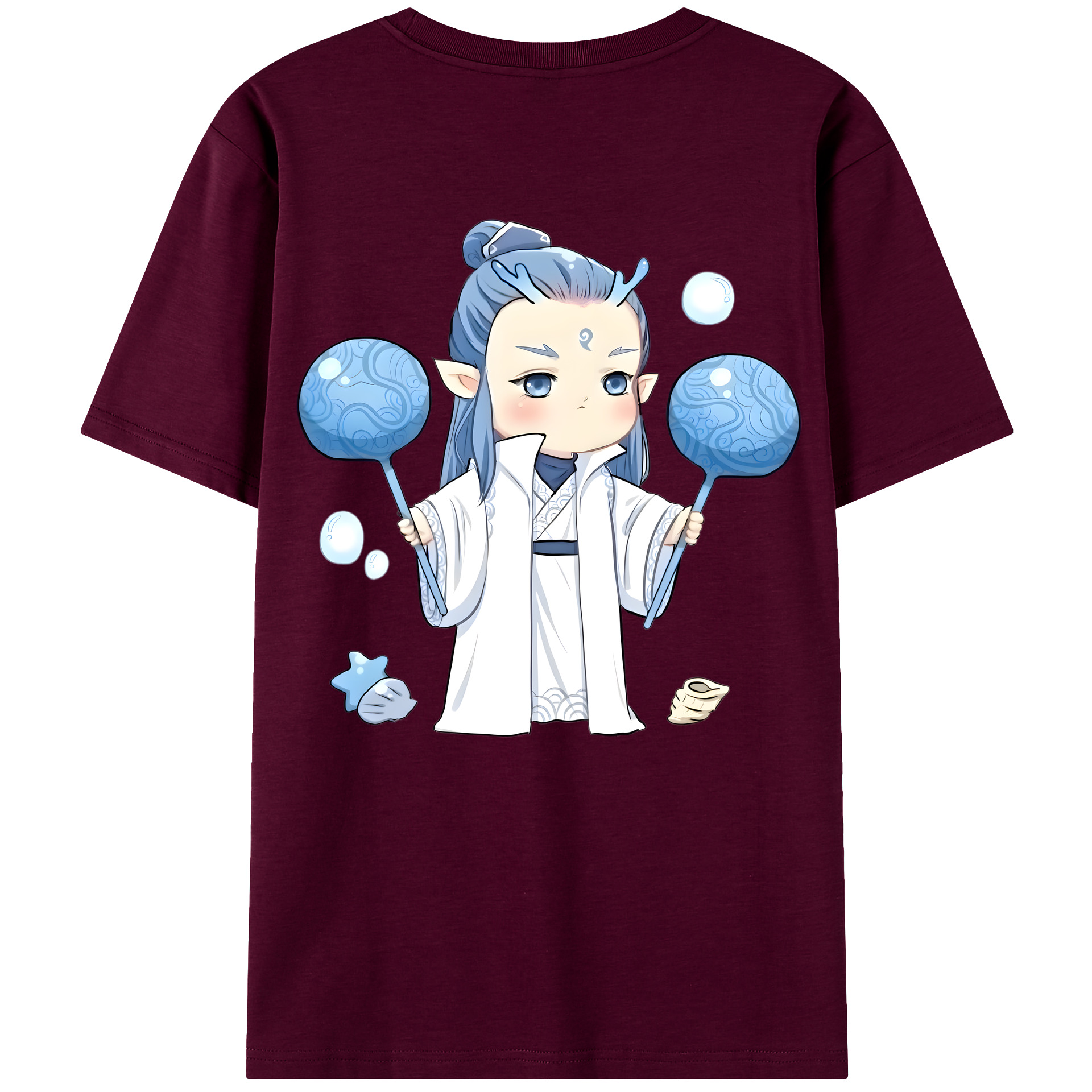 （画像用） Ne Zha 2 ナタ 魔童の大暴れ レディース半袖Tシャツ(バックプリント)